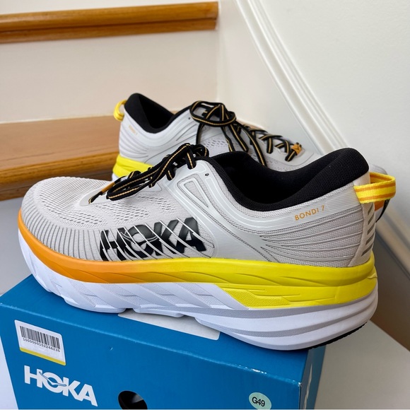 NWT Hoka Bondi 7 brand NEW in box Hoka One One Running shoes - Nimbus Cloud Grey - Picture 5 of 16